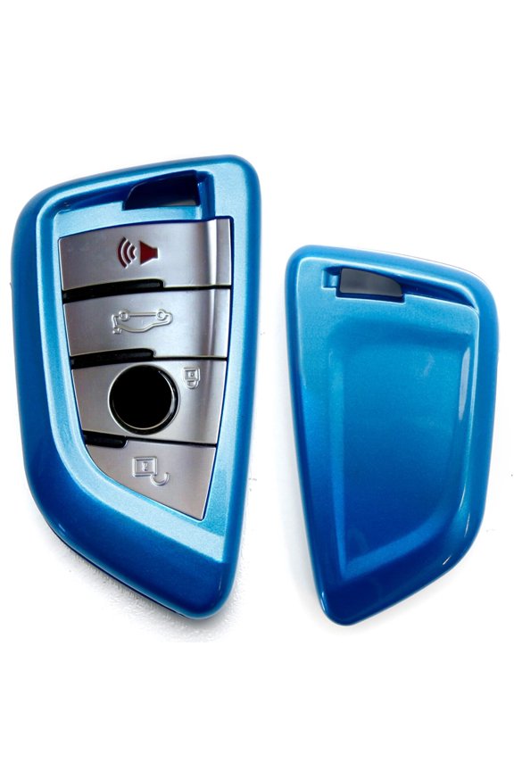 Exact Fit Gloss Metallic Sky Blue Smart Remote Key Fob Shell For BMW X1 X4 X5 X6, 5 Series, 7 Series; For Toyota Supra