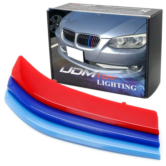 Exact Fit ///M-Colored Grille Insert Trims For 2011-2013 BMW E92/E93 LCI 3 Series 2-Door Coupe 328i 335i 335is with 13-Beam ONLY