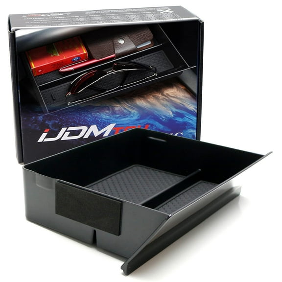 Exact Fit Under Center Navigation Touch Screen Organizer Compartment Box/Tray w/Inside Mats For Tesla: 2016-2021 Model X and 2017-2021 Model S