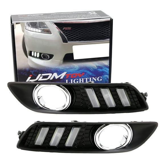 Exact Fit White/Amber Switchback LED Daytime Running Light Kit w/Sequential Flash Turn Signal Feature For 2013-2015 Nissan Sentra