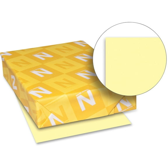 "Exact Index Card Stock, 110 Lb, 8.5 X 11, Canary, 250/pack | Bundle of 5 Packs"