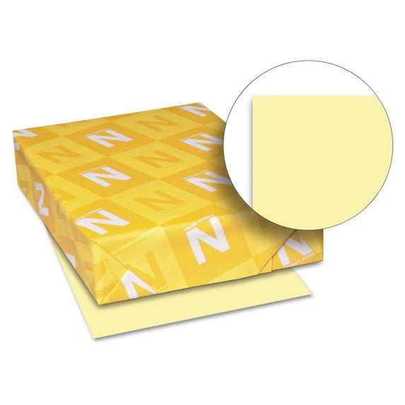 Neenah Paper 49541 110 lbs. Index Weight 8.5 in. x 11 in. Exact Index Card Stock - Canary (250/Pack)