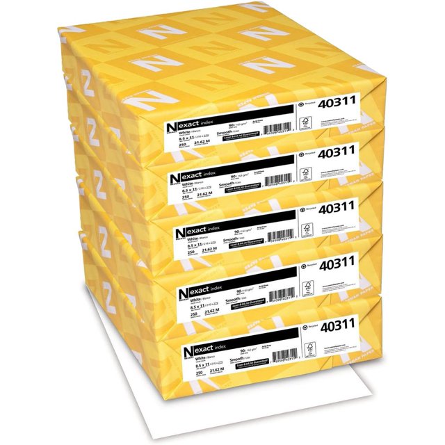 Exact Index Cardstock ckpBU, 250 Sheets, 5Pack (8.5 x 11/90 lb