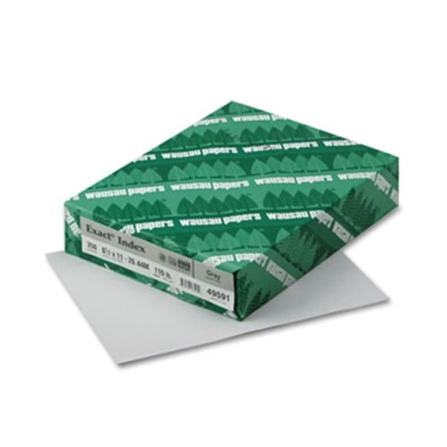 Exact Index  Colored Card Stock- 110lb- Gray- Letter- 250 Sheets/Pack