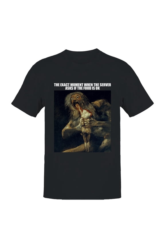 Exact Moment Server Asks About Food Men's T-shirt