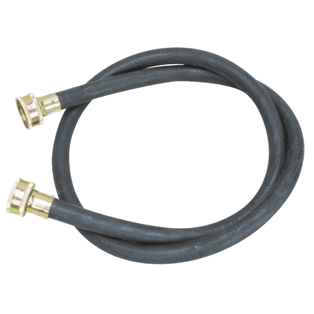 4-Foot Black Rubber Washing Machine Fill Hose