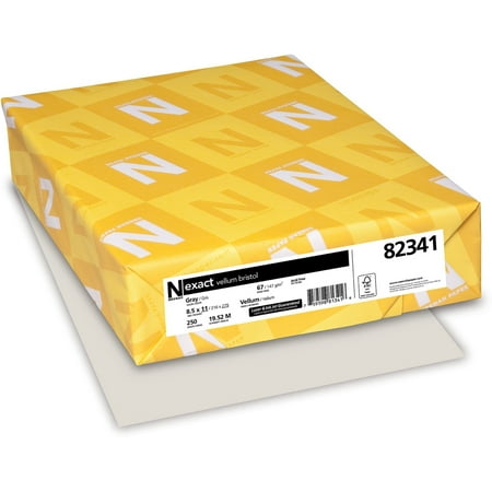 8.5 in. x 11 in. 67 lbs. Exact Vellum Bristol Cover Stock - Gray (250 Sheets/Pack)