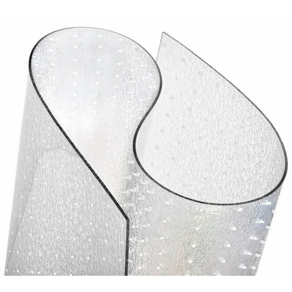 ExactMade Clear Carpet Runner, 46 Inch Round, USA Made, Safe, 2mm Thick Cleated Vinyl, Floor Protector