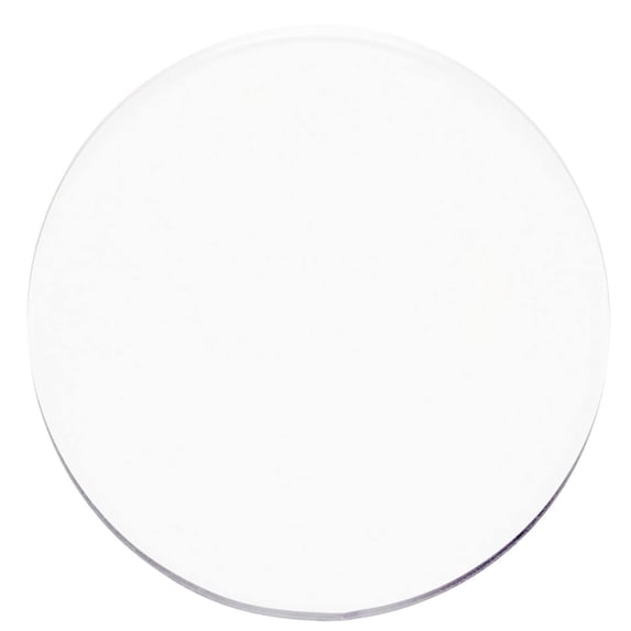 ExactMade - Clear Placemats Set of 2, USA Made, Safe, 12 Inch Round, 2mm Thick Ultra Clear Smooth Vinyl, Place Mat Plastic, Clear Mat, Plastic Plate Mats, Plastic Kids Placemats