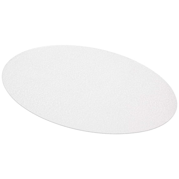 ExactMade - Clear Placemats Set of 4, USA Made, Safe, 13 x 19 Inch Oval, 2mm Thick Clear Pebble Textured Vinyl, Clear Table Place Mats, Vinyl Plastic Placemats, Placemat Sets, Wipe Clean Placemats