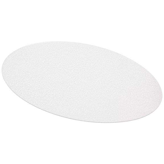 ExactMade - Clear Placemats Set of 4, USA Made, Safe, 15 Inch Round, 2mm Thick Clear Pebble Textured Vinyl, Clear Placemats, Plastic Placemats Wipeable, Placemats PVC, Leak Proof Placemats