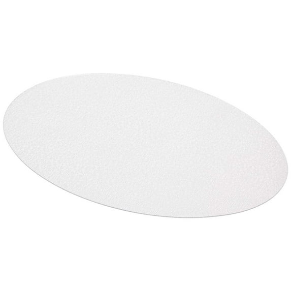 ExactMade - Clear Placemats Set of 6, USA Made, Safe, 13 x 19 Inch Oval, 2mm Thick Ultra Clear Smooth Vinyl, Table Mats Clear, Plastic Placemats for Kitchen Table, Dry Erase Place Mat