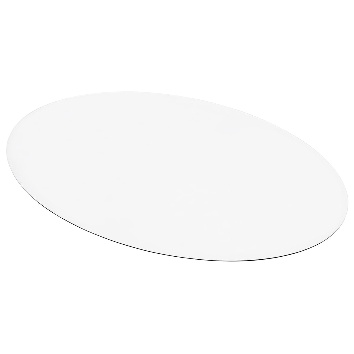 ExactMade Clear Placemats Set of 6, USA Made, Safe, 13 x 19 Inch Oval