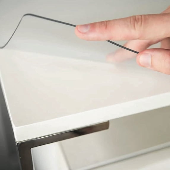 ExactMade Clear Table Protector, 20 x 38 Inch, USA Made, Safe, 2mm Thick Ultra Smooth Vinyl, Desk Mat