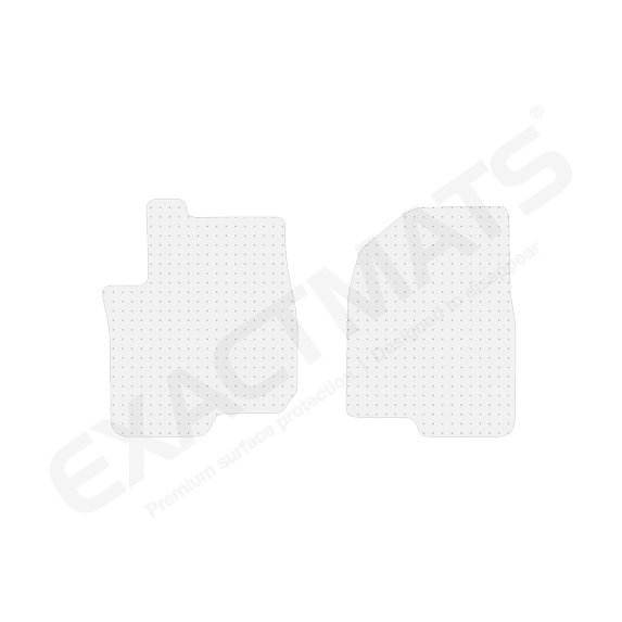 ExactMats - Premium Clear Overlay Floor Mats, Made In USA - Fits Chevrolet Silverado 1500 2019-2024 / Double Cab / 2 Front Mats