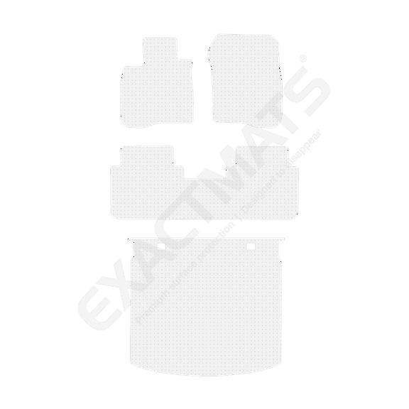 ExactMats - Premium Clear Overlay Floor Mats, Made In USA - Fits Honda CR-V 2017-2022 / 2 Front, Uni-Rear & Cargo (Seats Up) Trunk Mats