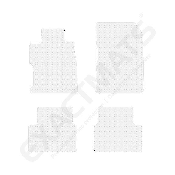 ExactMats - Premium Clear Overlay Floor Mats, Made In USA - Fits Honda Civic 2012-2015 / Sedan / 2 Front & 2 Rear Mats