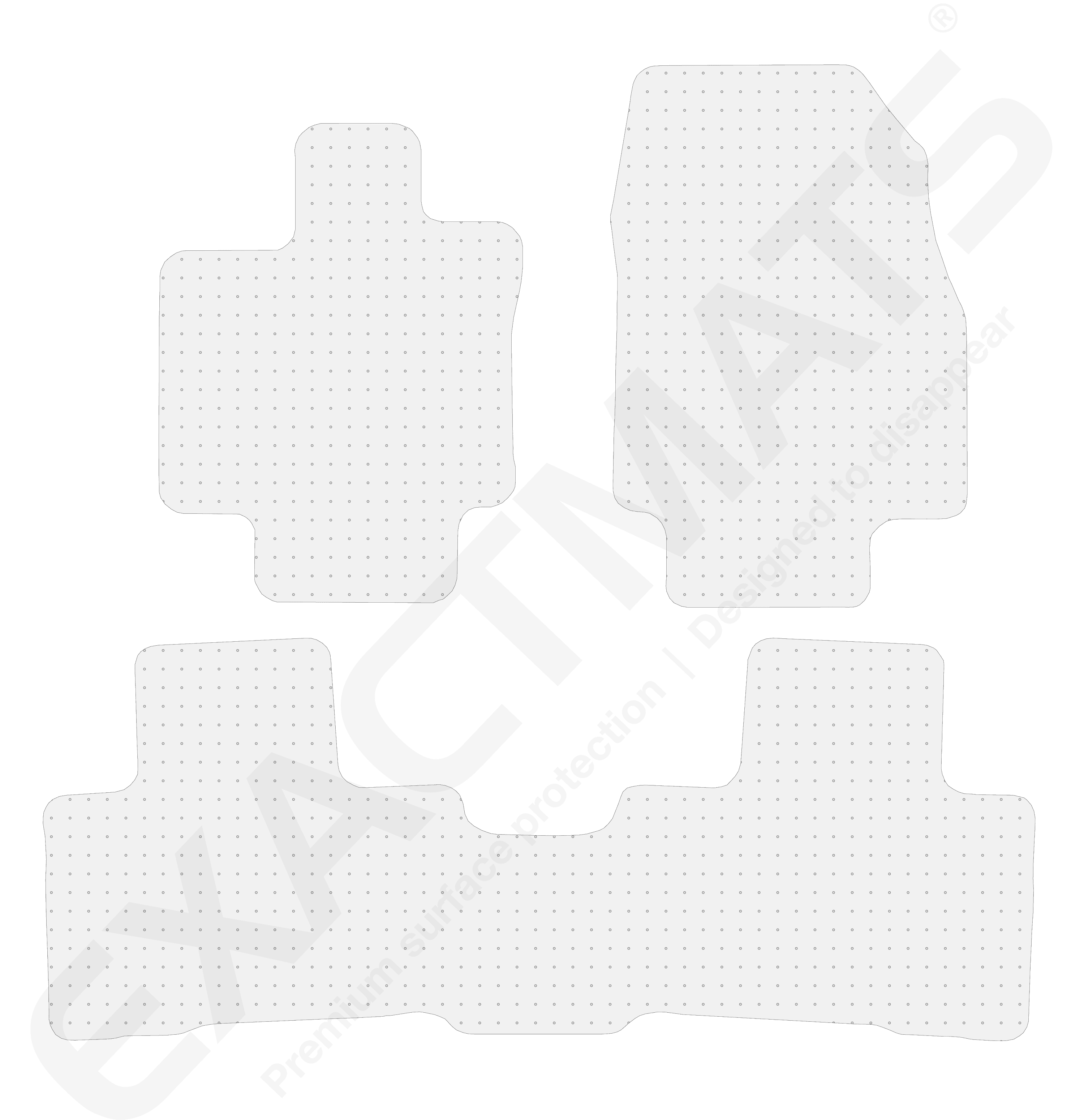 ExactMats Premium Clear Overlay Floor Mats, Made In USA Fits Toyota