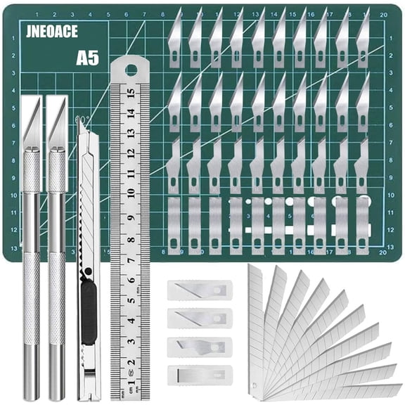 Exacto Knife Precision Carving Craft Hobby Kit with 40 PCS Blades for DIY Art Work Cutting, Hobby, Scrapbooking, Stencil