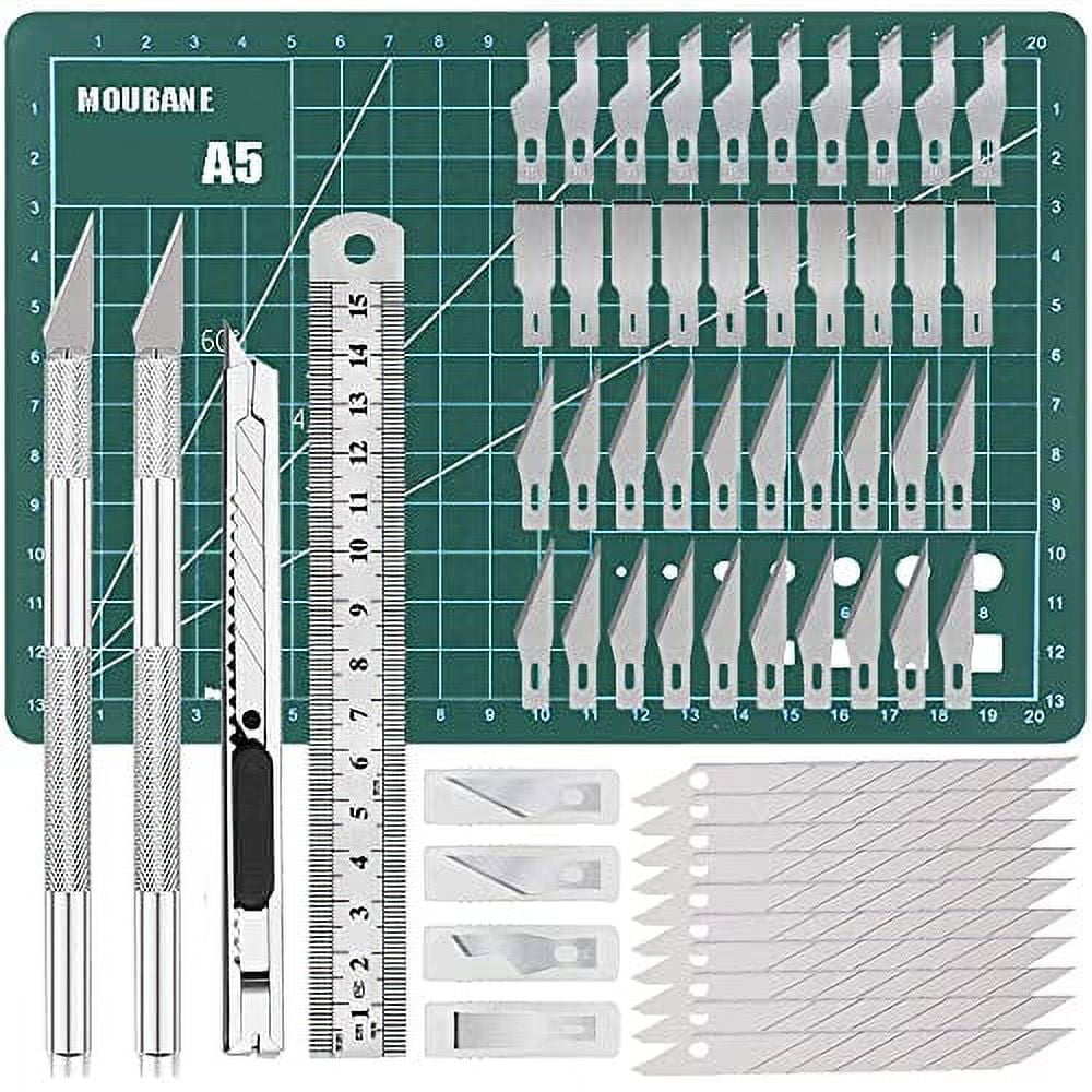 Exacto Knife Set Professional Craft Knife Set with Extra Blades and  Stainless Steel Ruler for Precise Cutting Great for Cutting Vinyl, Paper  and