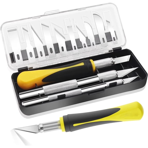 16-Piece Craft Knife Set, Precision Blades for DIY Projects with Magnetic Storage Case