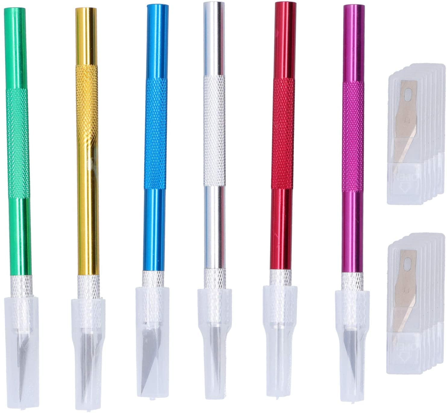 Exacto Knife Set, Stainless Steel Craft Knife, Comes with 10 Blades, Good for Art, Scrapbook, Stencil, Wallpaper, Wood