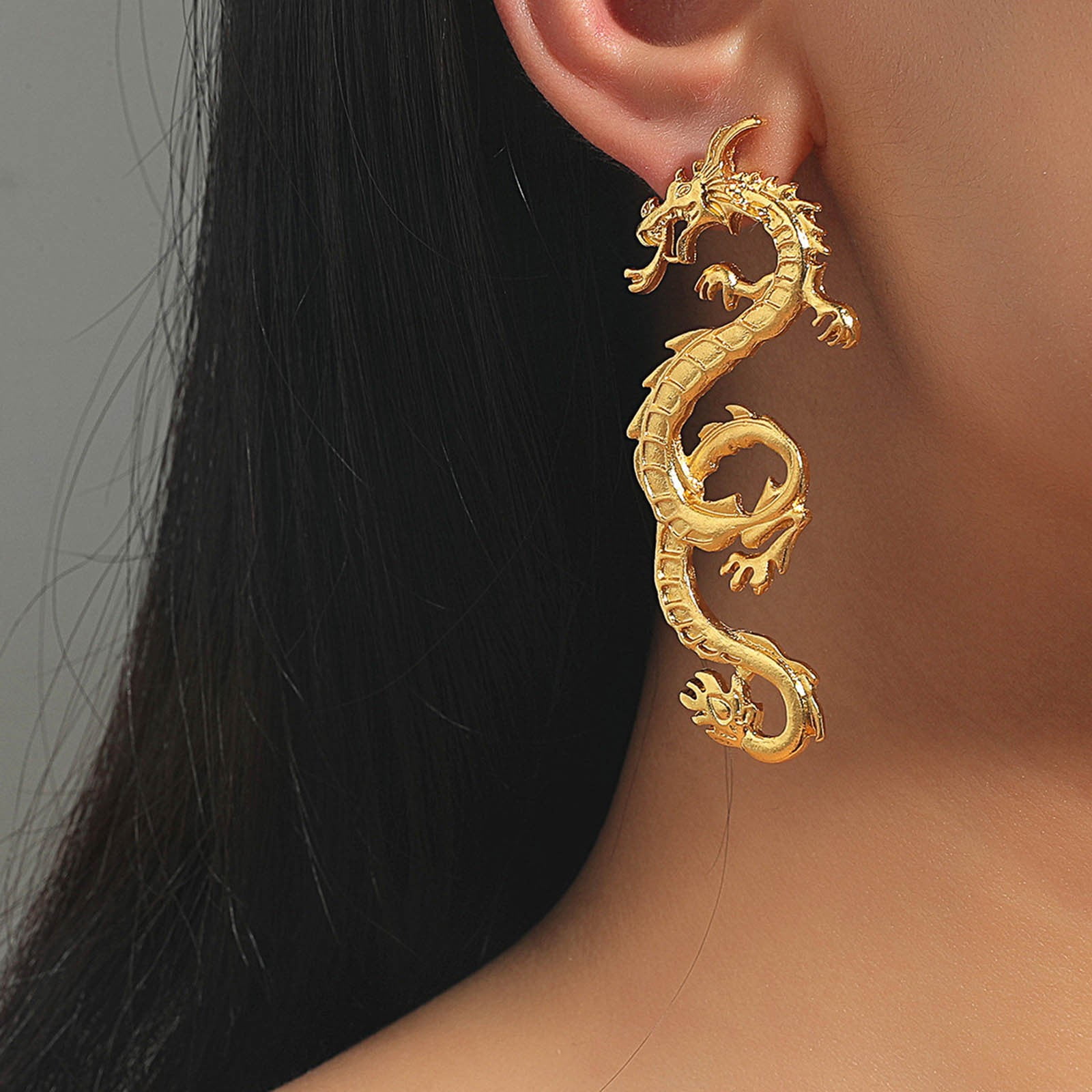 NEWEI Acrylic Drop Dangle Dragon Earrings - Big Sweet Fashion Jewelry Gift For Women & Girls - View #7
