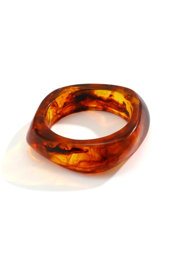 Exaggerated Personality Irregular Translucent Bangle for Women Girls Geometric Acrylic Wristband