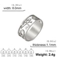thumbnail image 1 of Stainless Steel Ring with Hollow Eyes Exaggerated Personality Ring Electroplated Finish Statement Ring Fashion Jewelry, 1 of 5