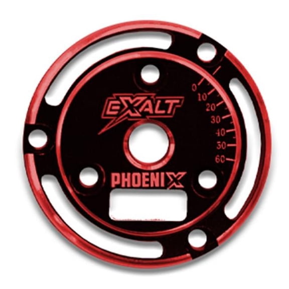 Exalt EXA0233R Phoenix Endplate with Chamfered Edges, Black & Red