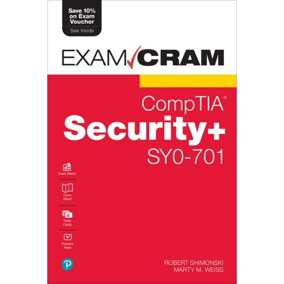 Pre-Owned Exam Cram (Pearson) Comptia Security+ Sy0-701 Exam Cram, (Paperback)