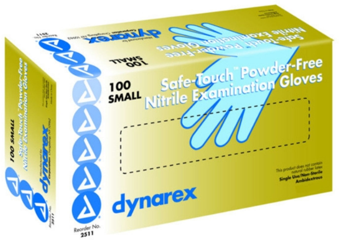 Exam Glove SafeTouch™ NonSterile Blue Powder Free Nitrile Ambidextrous