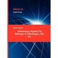 thumbnail image 1 of Exam Prep for Elementary Algebra by Bittinger & Ellenbogen, 6th Ed., (Paperback), 1 of 1
