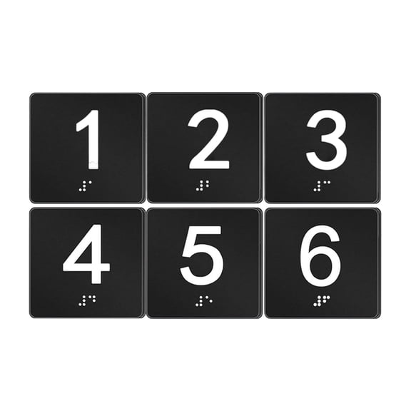Exam Room Signs with Braille and Raised Numbers Exam Door Number Signs for Apartment Offices Educational Institution