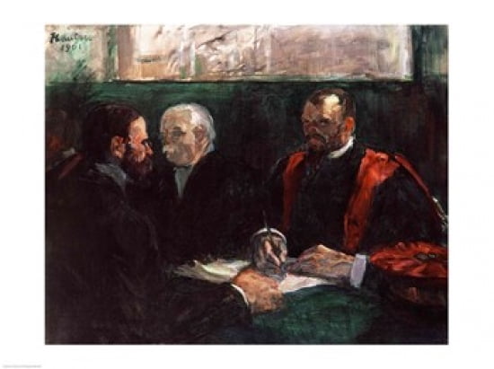 Examination at the Faculty of Medicine 1901 Canvas Art - Henri de Toulouse-Lautrec (24 x 18)