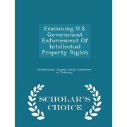 Examining U.S. Government Enforcement of Intellectual Property Rights - Scholars Choice Edition Paperback