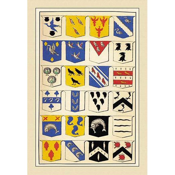 Examples of Blazonry - Henrondon, Fisher, Eglefelde, et al.- Fine Art Canvas Print (20" x 30")
