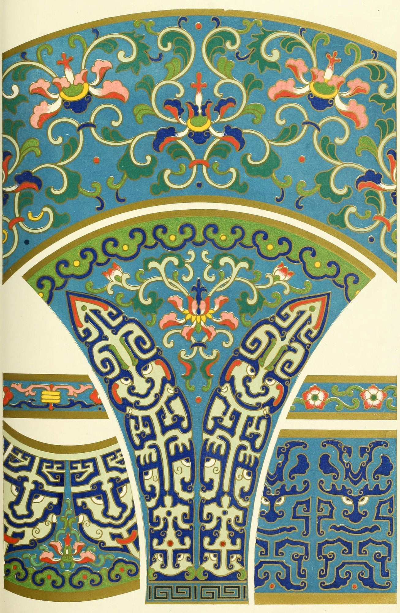 Examples of Chinese ornament 1867-29 Canvas Art - (24 x 36)