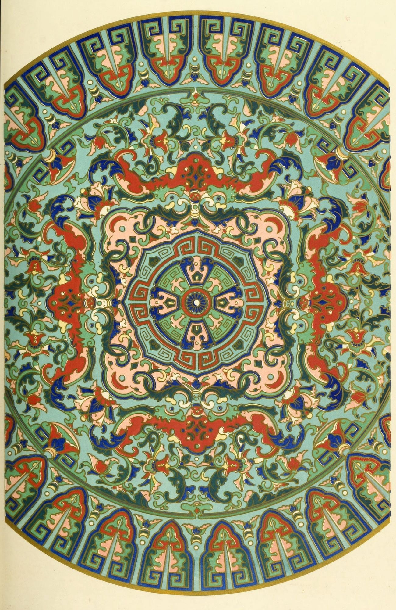 Examples of Chinese ornament 1867-32 Canvas Art - (24 x 36)