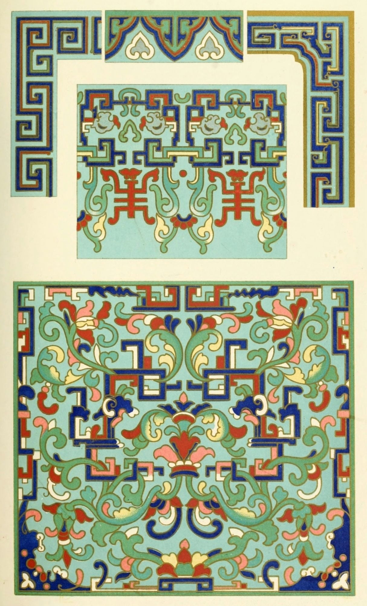 Examples of Chinese ornament 1867-33 Canvas Art - (24 x 36)