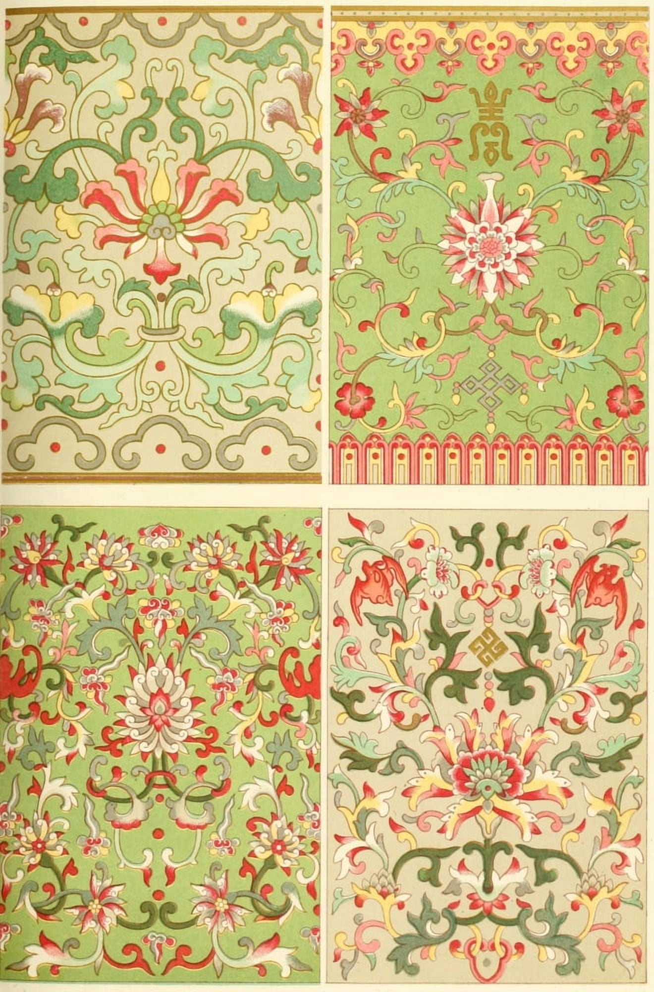 Examples of Chinese ornament 1867-44 Canvas Art - (18 x 24)