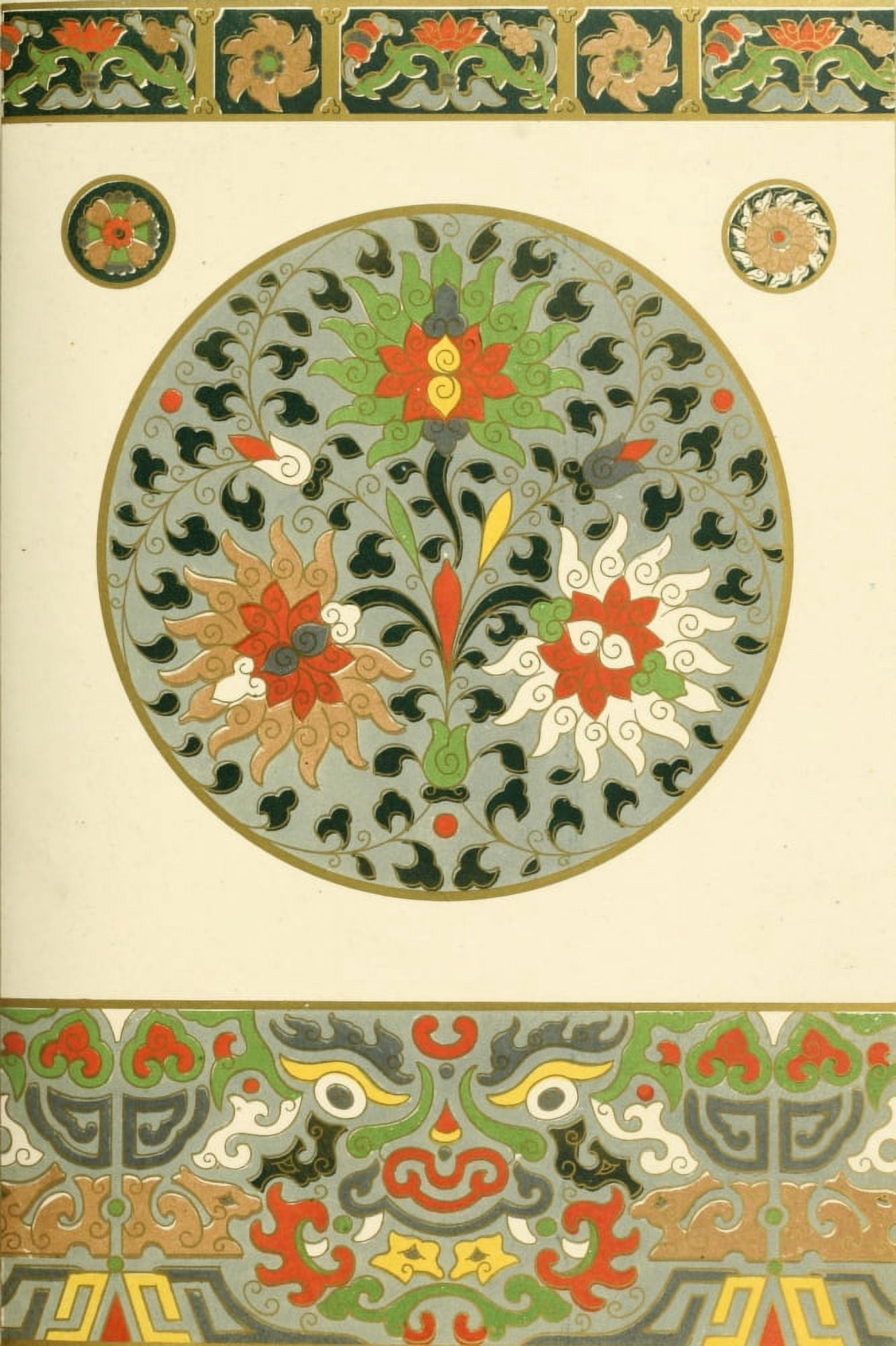 Examples of Chinese ornament 1867-51 Canvas Art - (24 x 36)