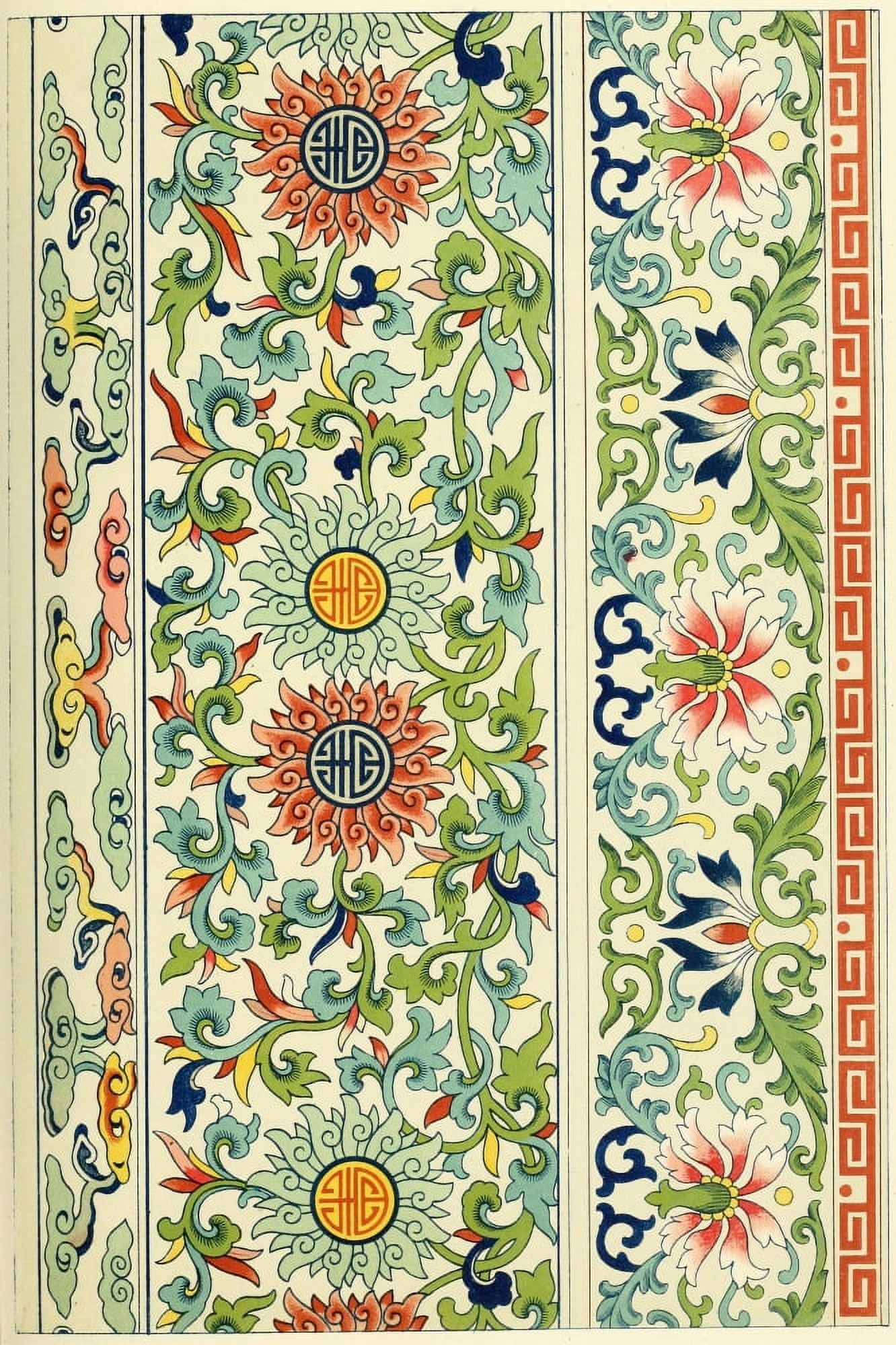 Examples of Chinese ornament 1867-61 Canvas Art - (18 x 24)