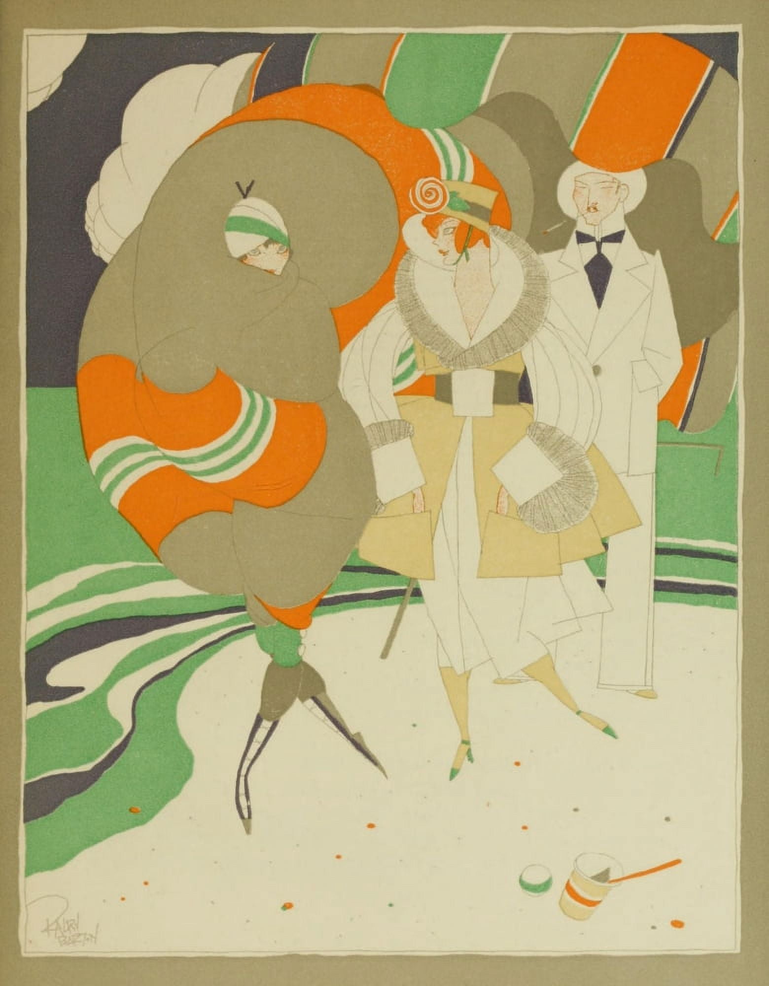 Examples of the work of American designers 1918 Cover Canvas Art - Ralph Barton (24 x 36)