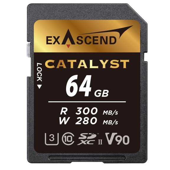 Exascend Catalyst 64GB UHS-II V90 SDXC Memory Card