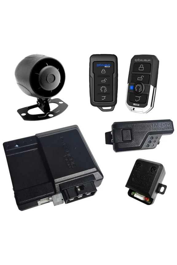 Omega Excalibur AL-1680 1-Way 1500FT Range Car Alarm & Remote Start System
