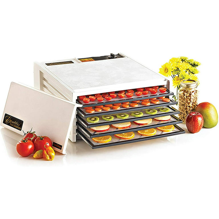Excalibur Electric Food Dehydrator Performance Series 6-Tray with  Adjustable Temperature Control Includes Stainless Steel Drying Trays Glass  Door Top