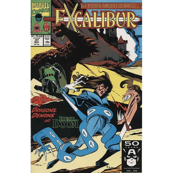 Excalibur #37 VF ; Marvel Comic Book