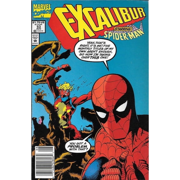 Excalibur #53 (Newsstand) VF ; Marvel Comic Book
