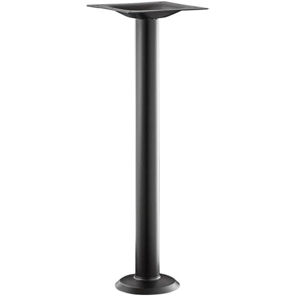 Excalibur Bolt Down Table Base, Black Steel, 34-Inch Counter Height, 3-Inch Column, Indoor Outdoor Commercial Use$$Furniture